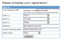 Registrierung vervollständigen
